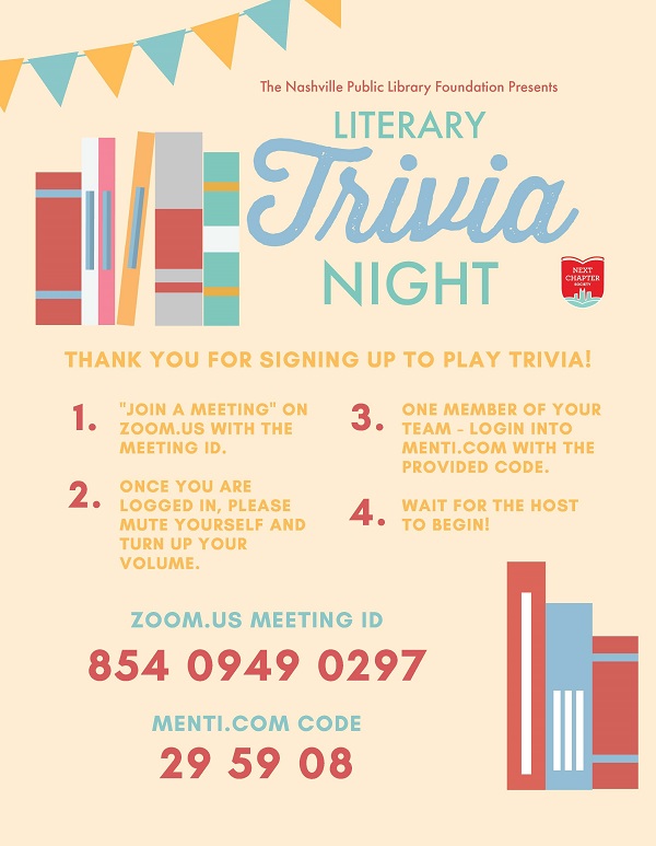 Public Library Uses Online Literary Trivia Events To Raise Funds During Coronavirus Pandemic Library Journal