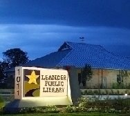 Leander Public Library sign