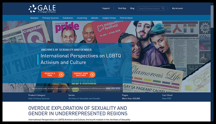 Gale Archives of Sexuality and Gender, IV: International Perspectives on LGBTQ Activism and Culture | Reference eReview