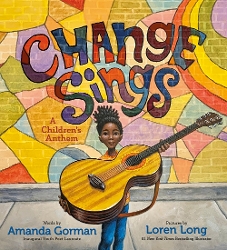 cover of Change Sings, illustration of young Black girl with guitar