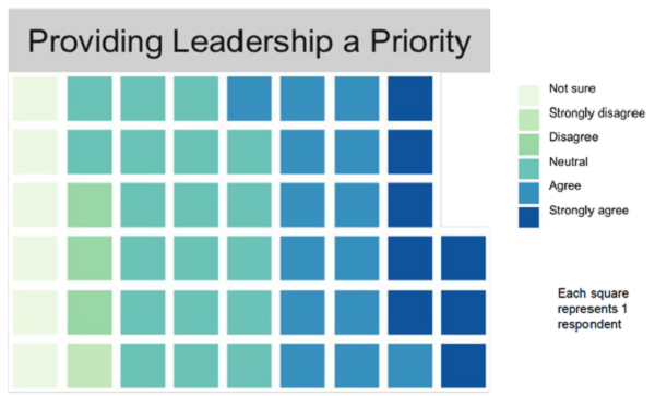 Agreement on statement: Providing leadership for local open  data initiatives should be a priority for our library.