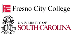 Fresno City College and University of South Carolina logos