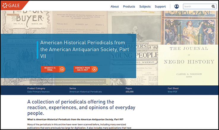 American Historical Periodicals from the American Antiquarian Society, VII | eReviews