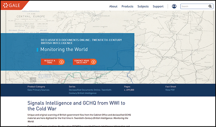 Declassified Documents Online: Twentieth-Century British Intelligence—Monitoring the World | eReviews