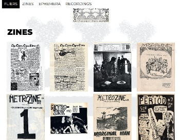 screen shot of punk zine covers