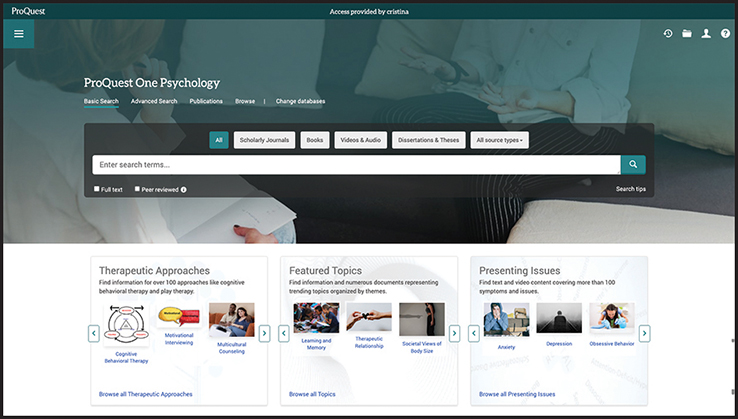 ProQuest One Psychology | eReview