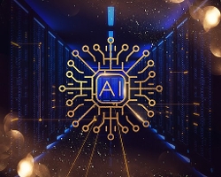 abstract techy looking AI logo