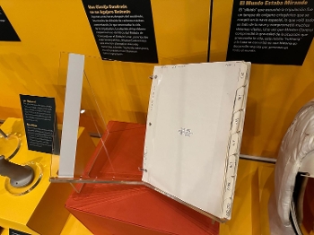 Apollo 13 malfunction manual displayed in clear case