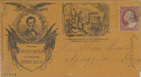Abraham Lincoln campaign postcard