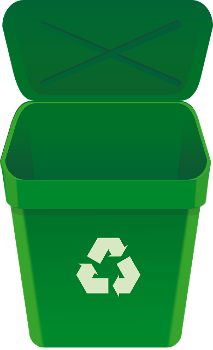 image of green recycling bin