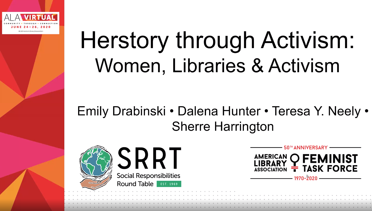 Intersections of Women, Libraries, and Activism | ALA Virtual 2020