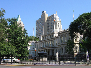 exterior of New York City Hall building