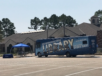 bookmobile in parking lot