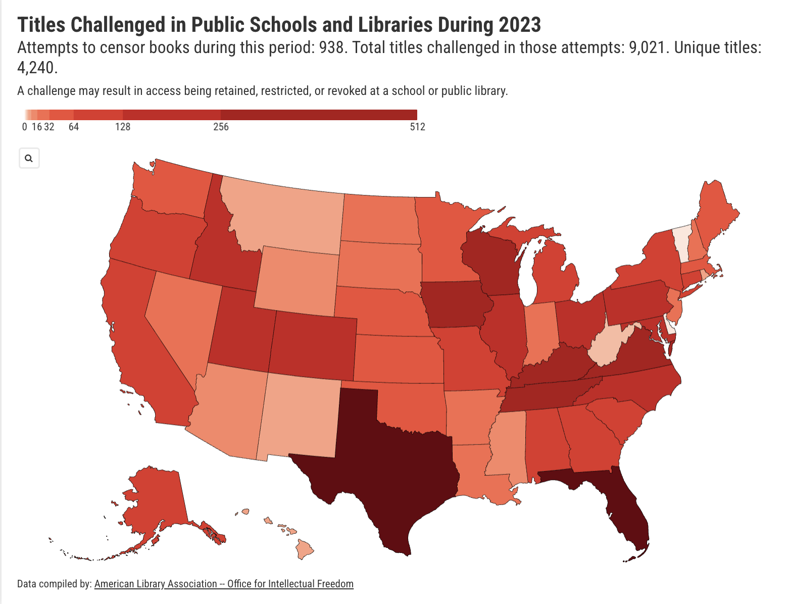 ALA Releases Book Challenge Data for 2023