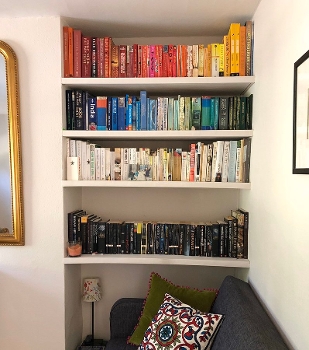 Color coded shelves