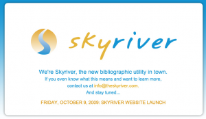 SkyRiver logo and launch announcement