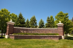 Brick wall sign reading University of Northern Colorado